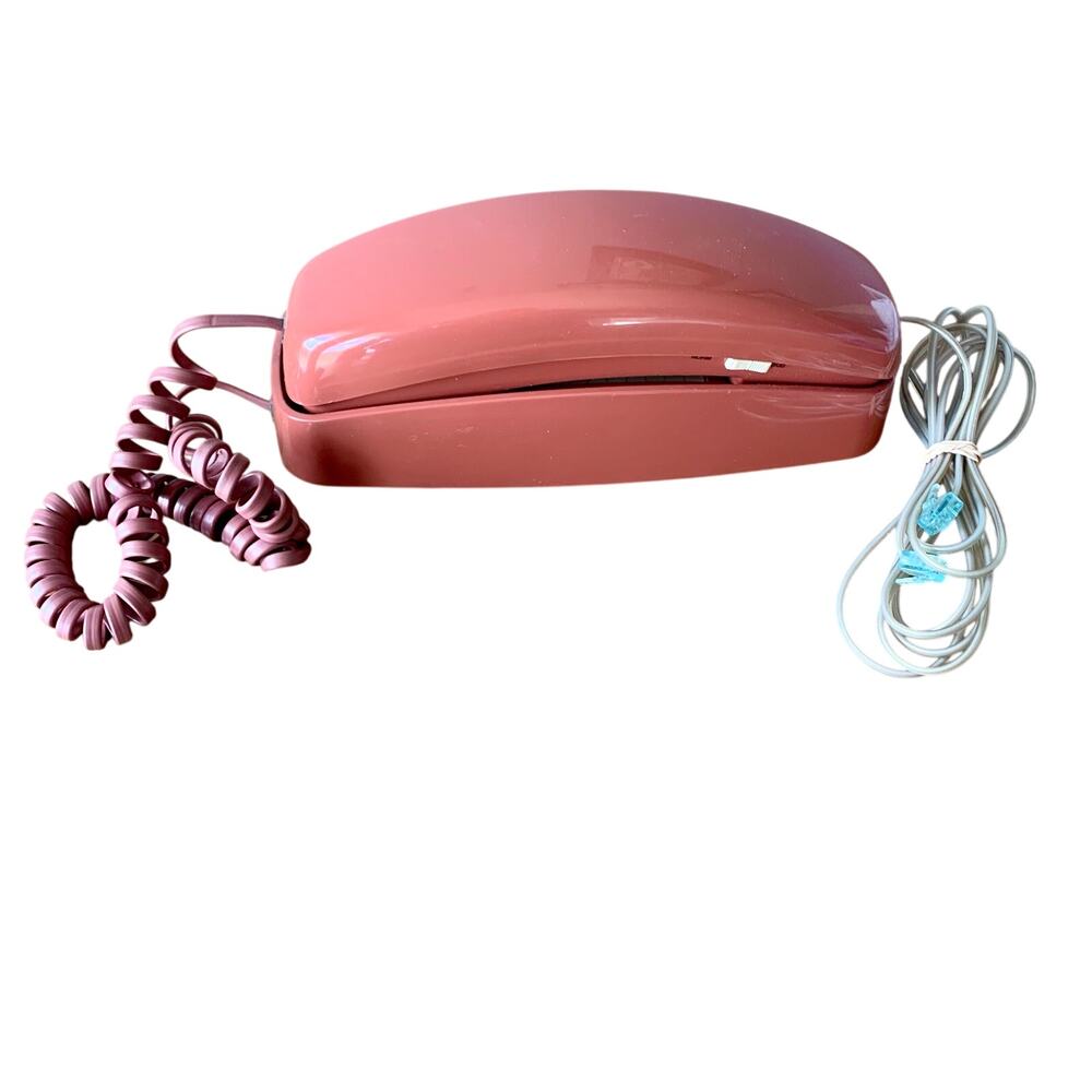 At&T Trimline Phone 210 Vintage Mauve Touch Tone Push Button 1980s Corded